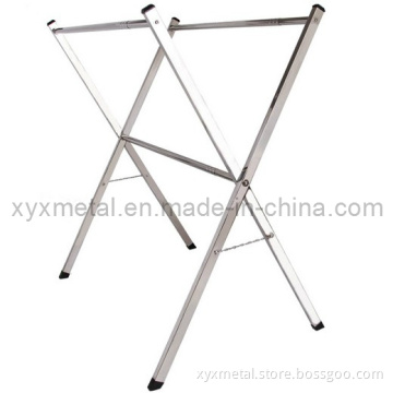 X Style Collapsible Stainless Steel Double Clothes Rails